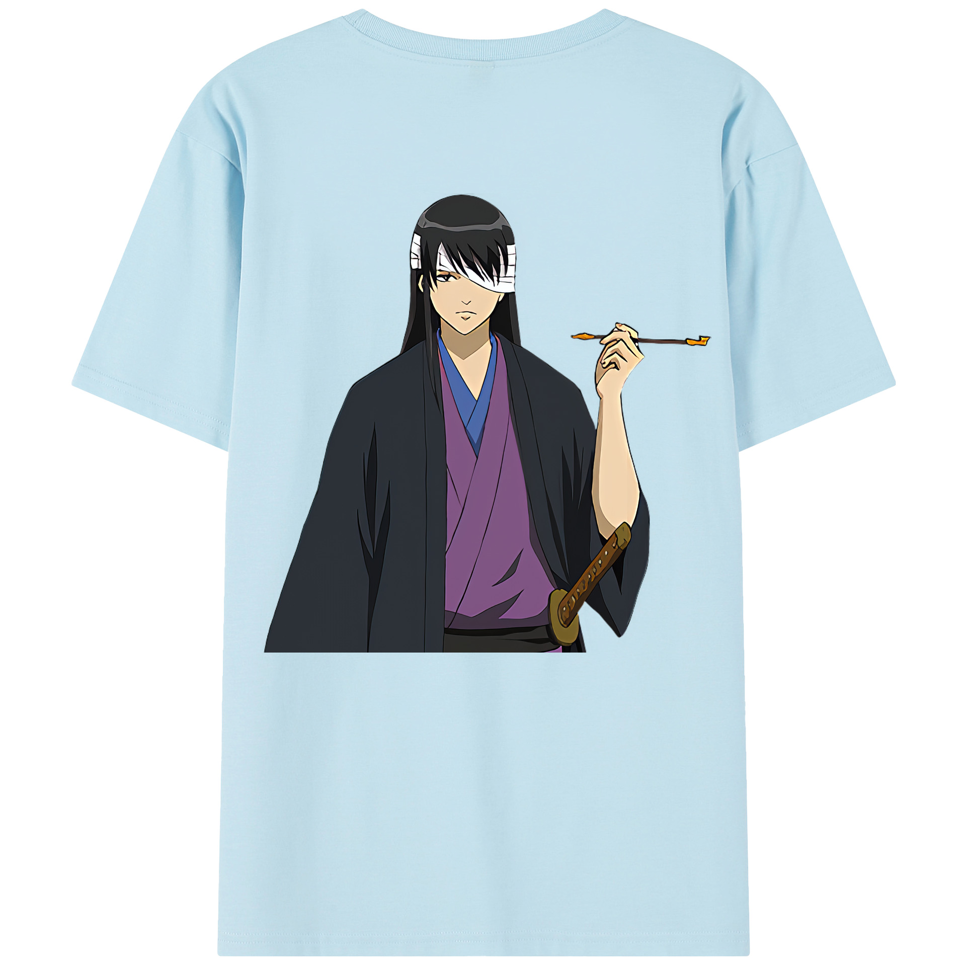 （画像用） ぎんたま 坂田銀時（さかたぎんとき） 神楽 志村新八（しむら しんぱち） GINTAMA Sakata Gintoki Kagura Shimura Shinpachi 綿100％半袖Tシャツ（背面プリント）